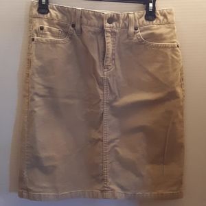 LL Bean Corduroy Skirt Women's 4 Petite